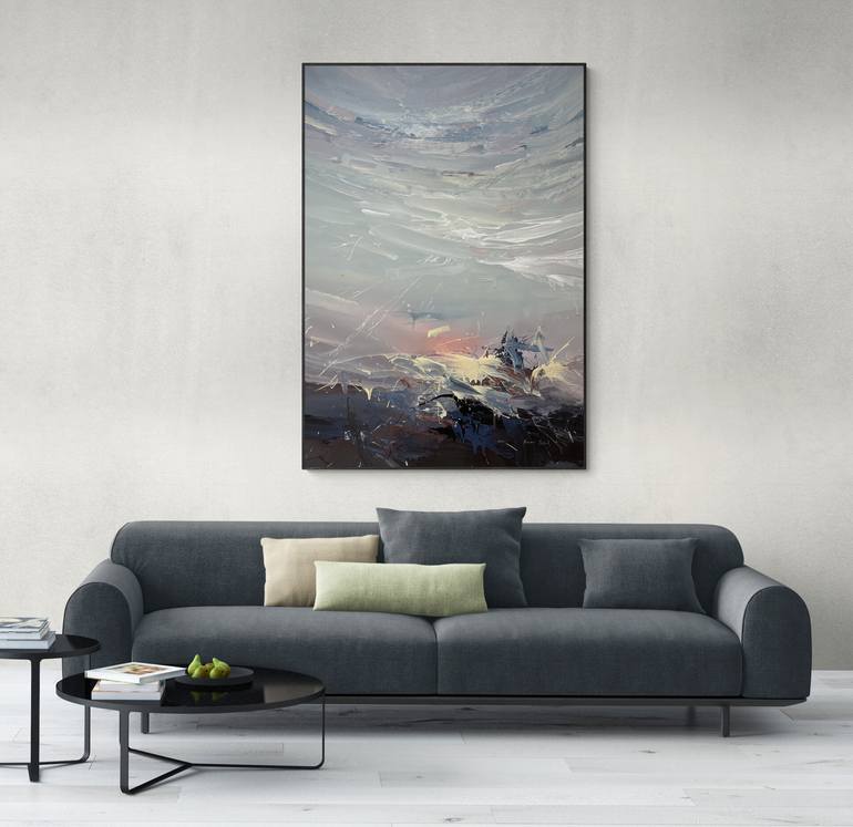 Original Abstract Expressionism Abstract Painting by Nazarii Medvid