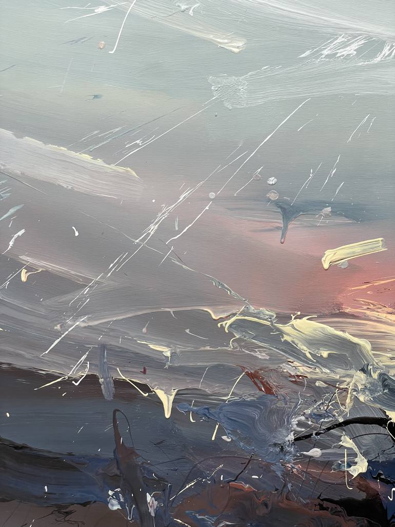 Original Abstract Expressionism Abstract Painting by Nazarii Medvid