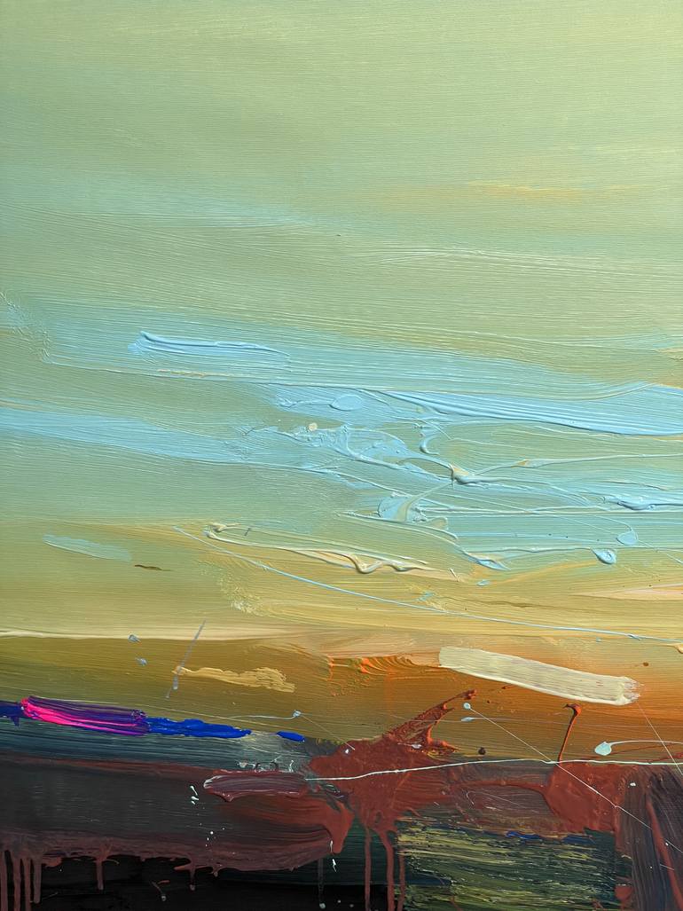 Original Abstract Expressionism Abstract Painting by Nazarii Medvid