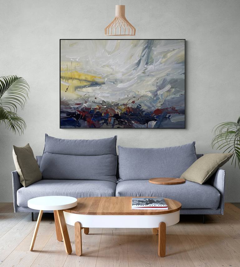 Original Abstract Expressionism Abstract Painting by Nazarii Medvid