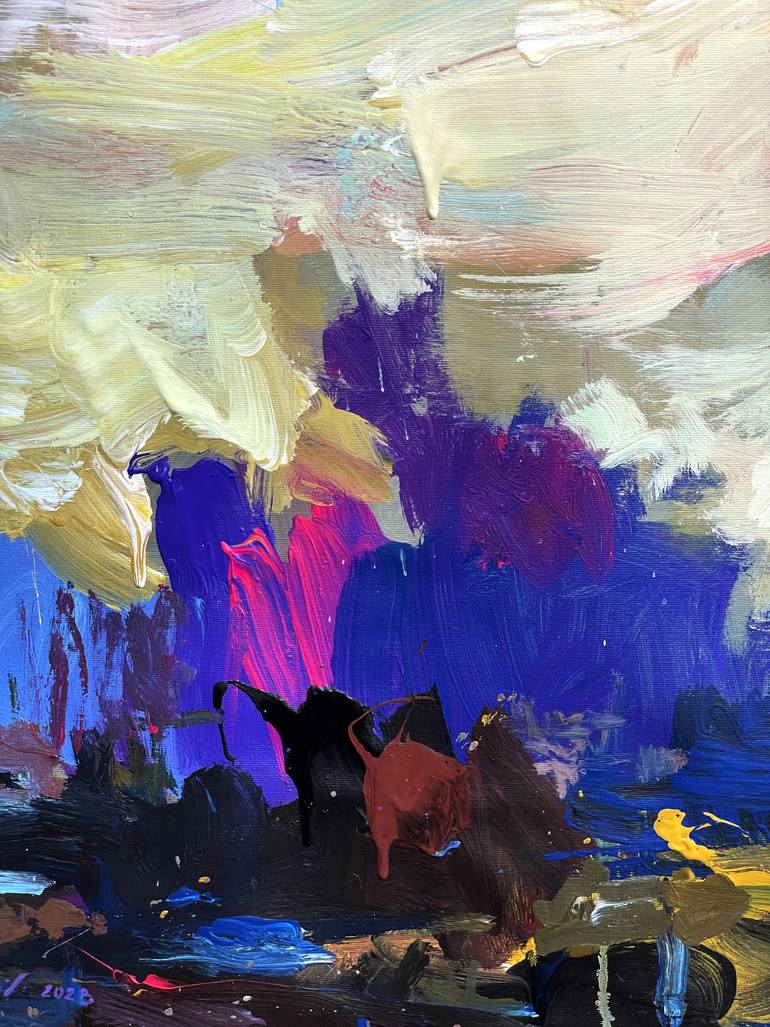 Original Abstract Landscape Painting by Nazarii Medvid