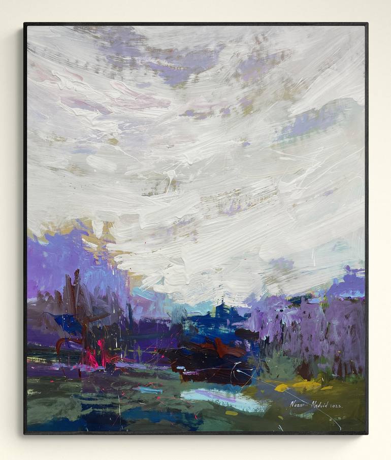 Original Abstract Landscape Painting by Nazarii Medvid