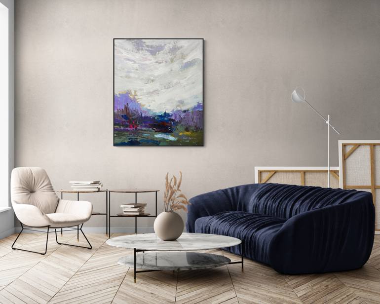Original Abstract Landscape Painting by Nazarii Medvid