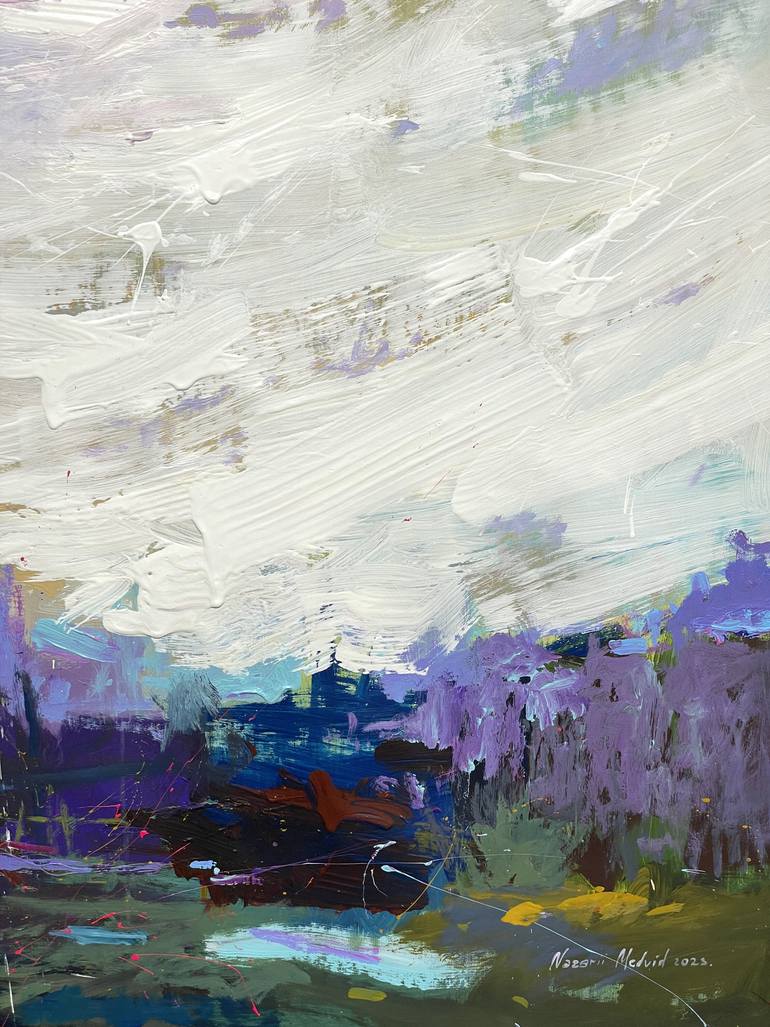 Original Abstract Landscape Painting by Nazarii Medvid
