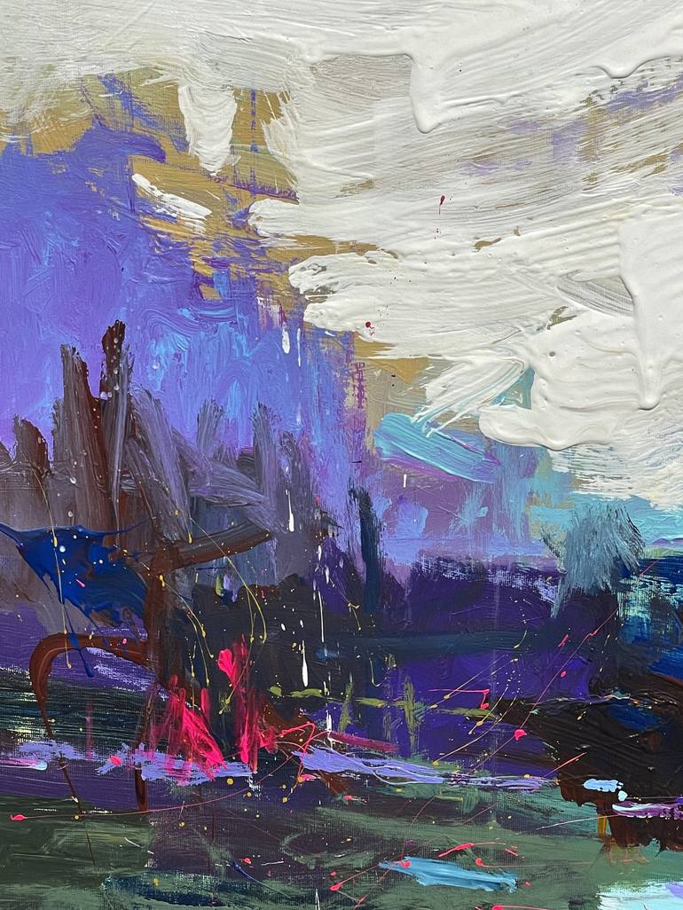 Original Abstract Landscape Painting by Nazarii Medvid