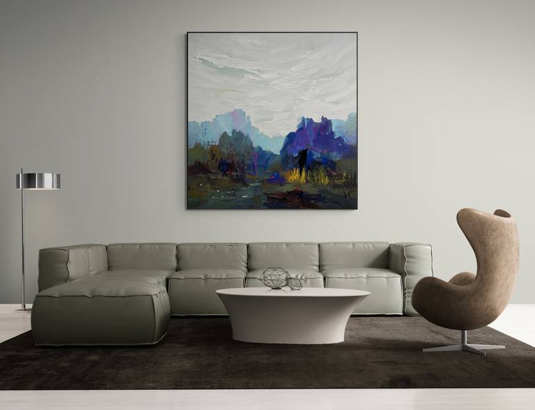 Original Abstract Landscape Painting by Nazarii Medvid