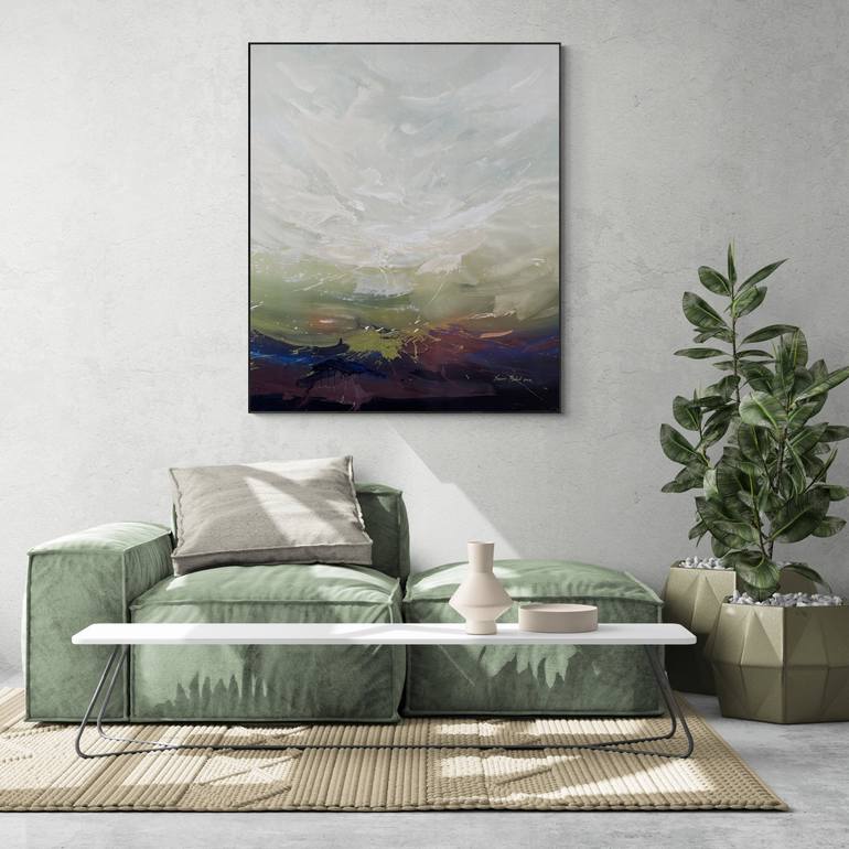 Original Abstract Landscape Painting by Nazarii Medvid