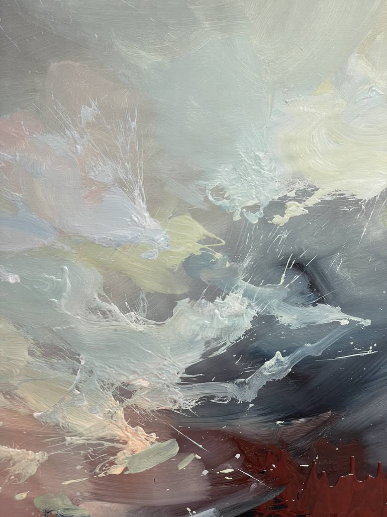 Original Abstract Expressionism Abstract Painting by Nazarii Medvid