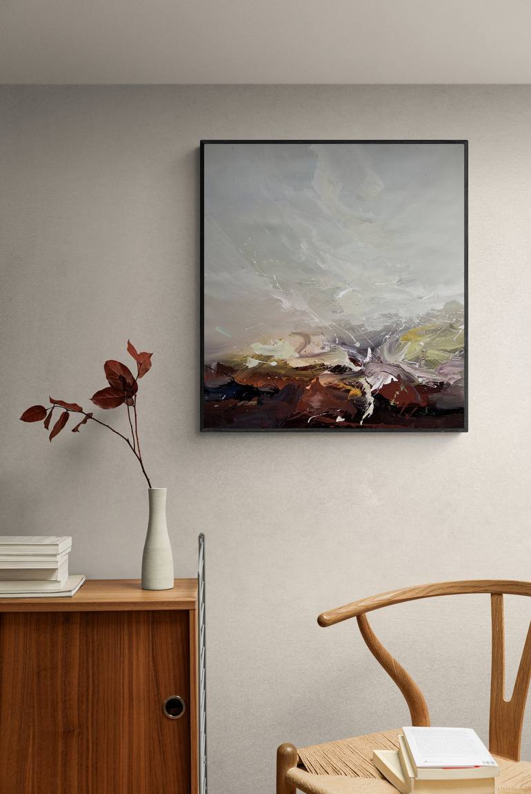 Original Abstract Landscape Painting by Nazarii Medvid