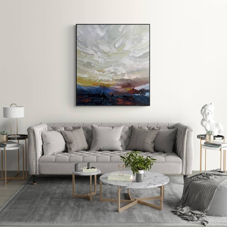 Original Abstract Landscape Painting by Nazarii Medvid