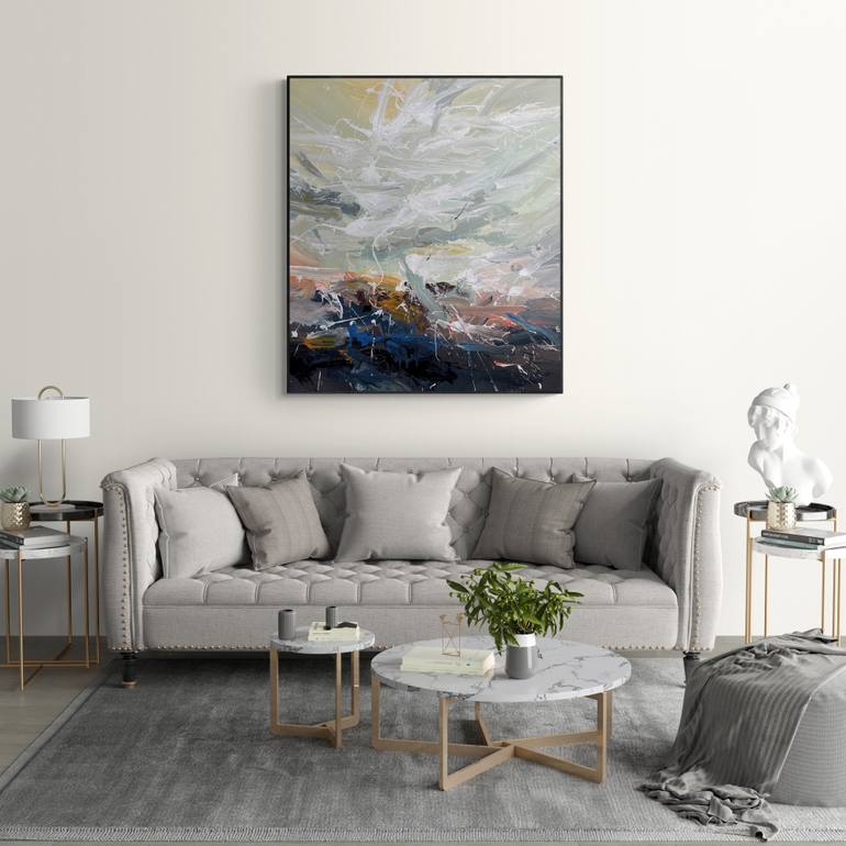 Original Abstract Expressionism Abstract Painting by Nazarii Medvid