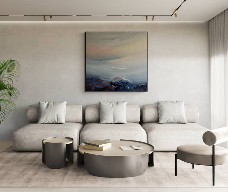 Original Abstract Landscape Painting by Nazarii Medvid