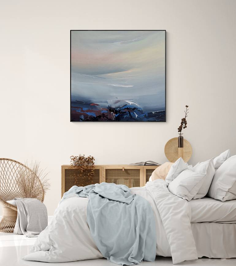 Original Abstract Landscape Painting by Nazarii Medvid