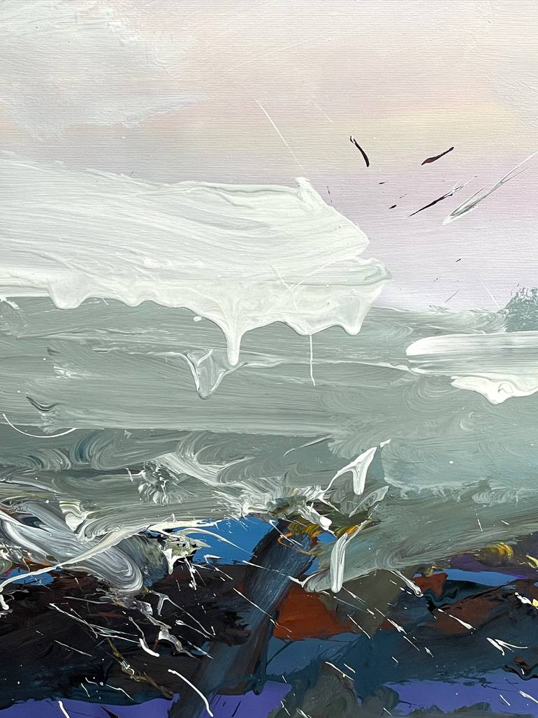 Original Abstract Expressionism Abstract Painting by Nazarii Medvid