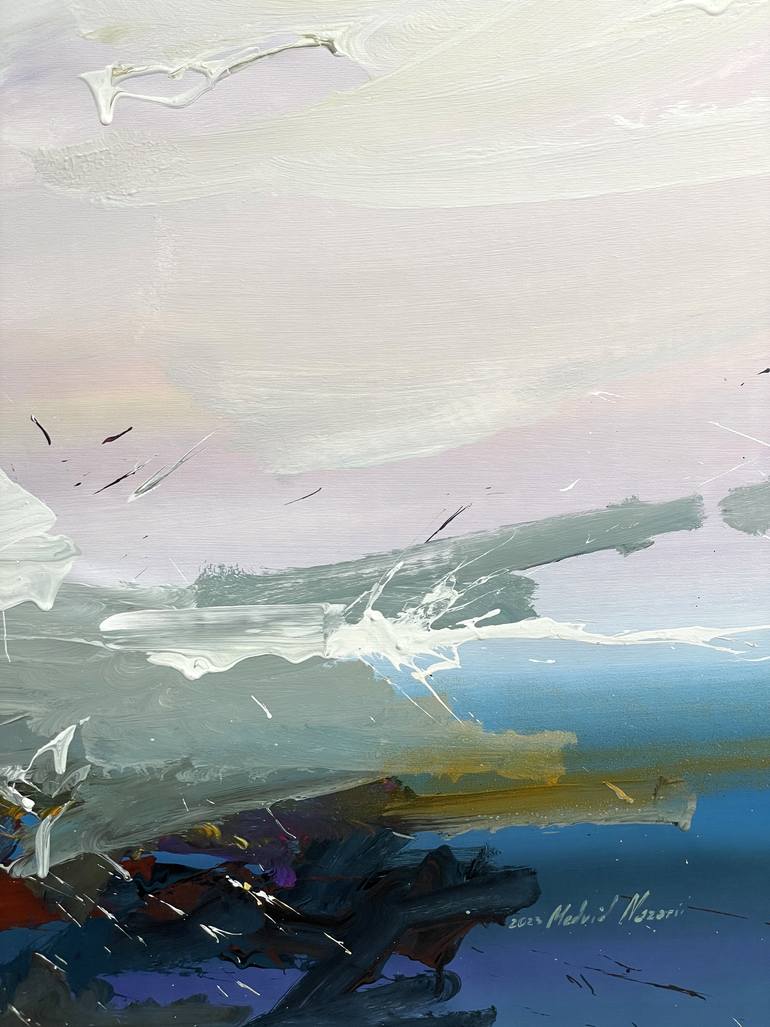 Original Abstract Expressionism Abstract Painting by Nazarii Medvid
