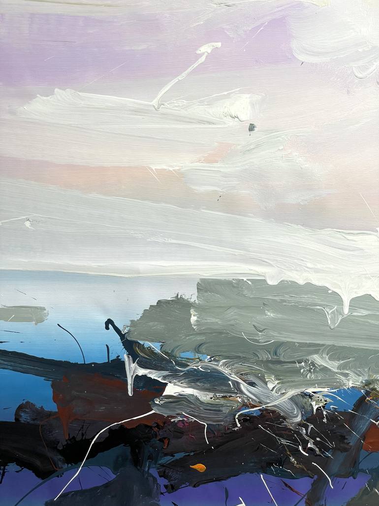 Original Abstract Expressionism Abstract Painting by Nazarii Medvid