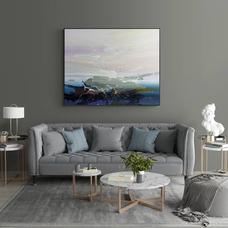 Original Abstract Expressionism Abstract Painting by Nazarii Medvid