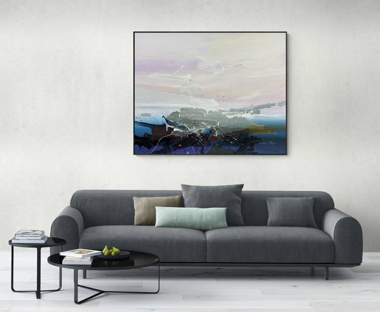 Original Abstract Expressionism Abstract Painting by Nazarii Medvid