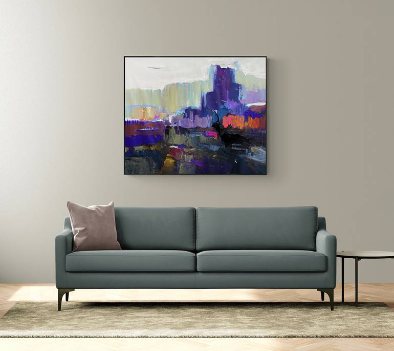 Original Abstract Expressionism Abstract Painting by Nazarii Medvid