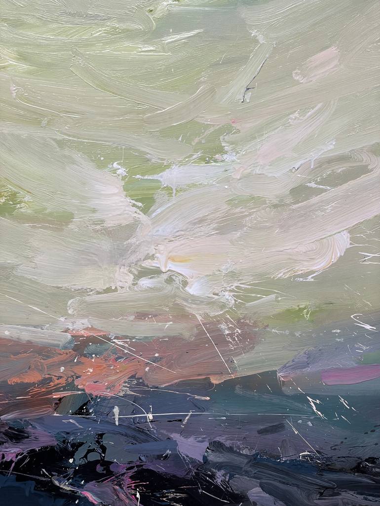 Original Abstract Landscape Painting by Nazarii Medvid