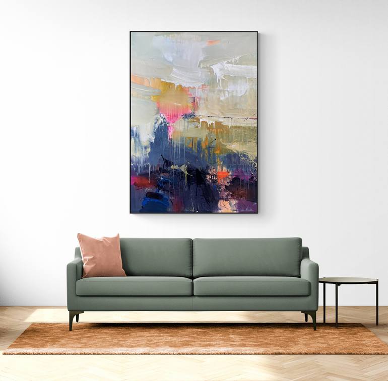 Original Abstract Expressionism Abstract Painting by Nazarii Medvid