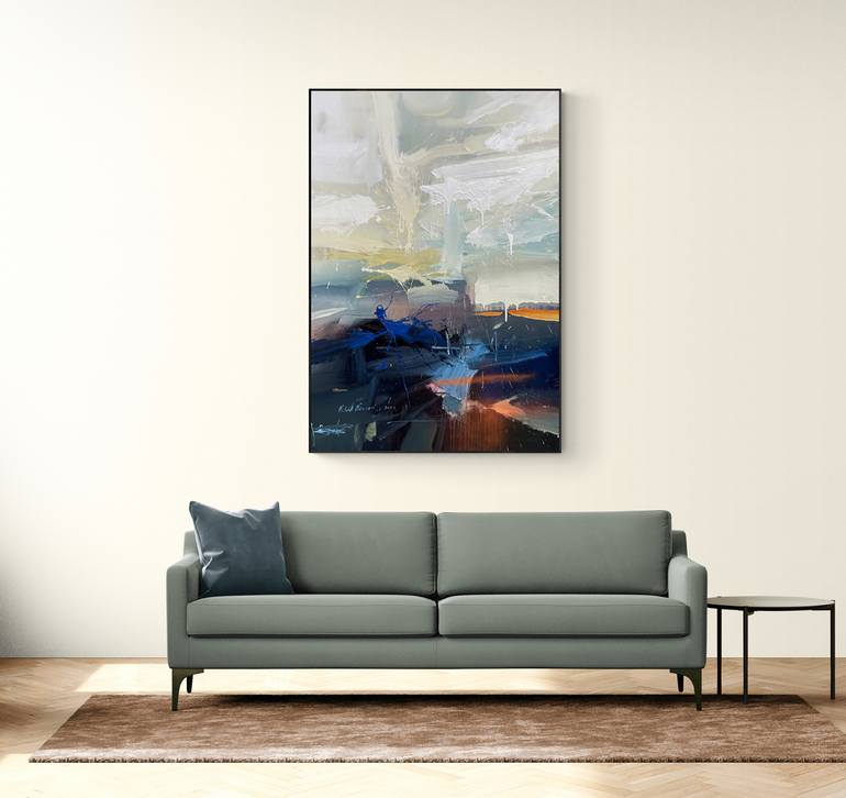 Original Abstract Expressionism Abstract Painting by Nazarii Medvid