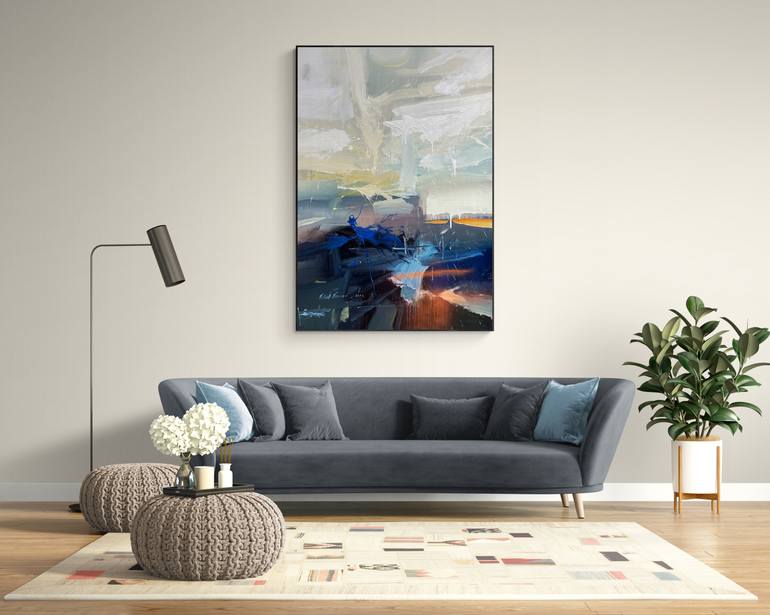 Original Abstract Expressionism Abstract Painting by Nazarii Medvid