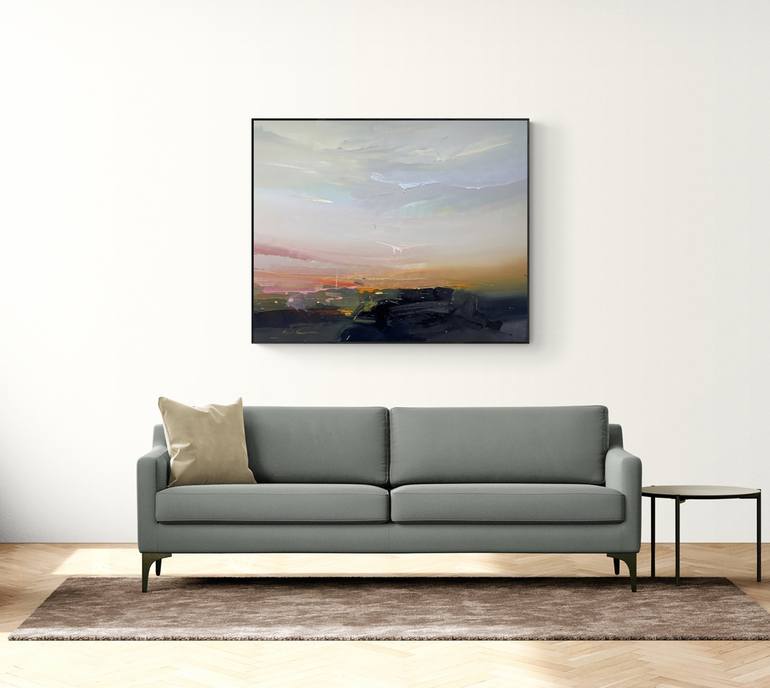 Original Abstract Landscape Painting by Nazarii Medvid