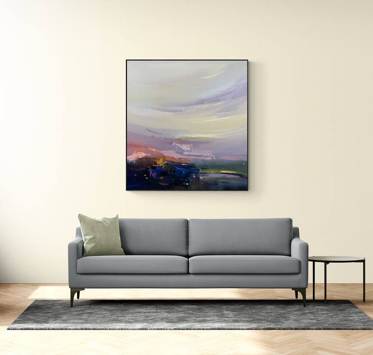 Original Abstract Landscape Painting by Nazarii Medvid