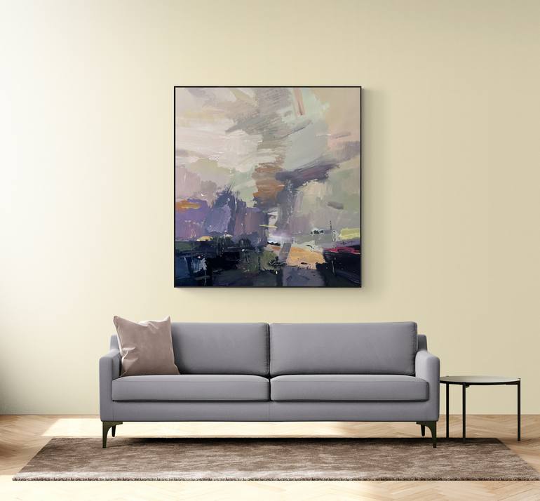 Original Abstract Expressionism Abstract Painting by Nazarii Medvid