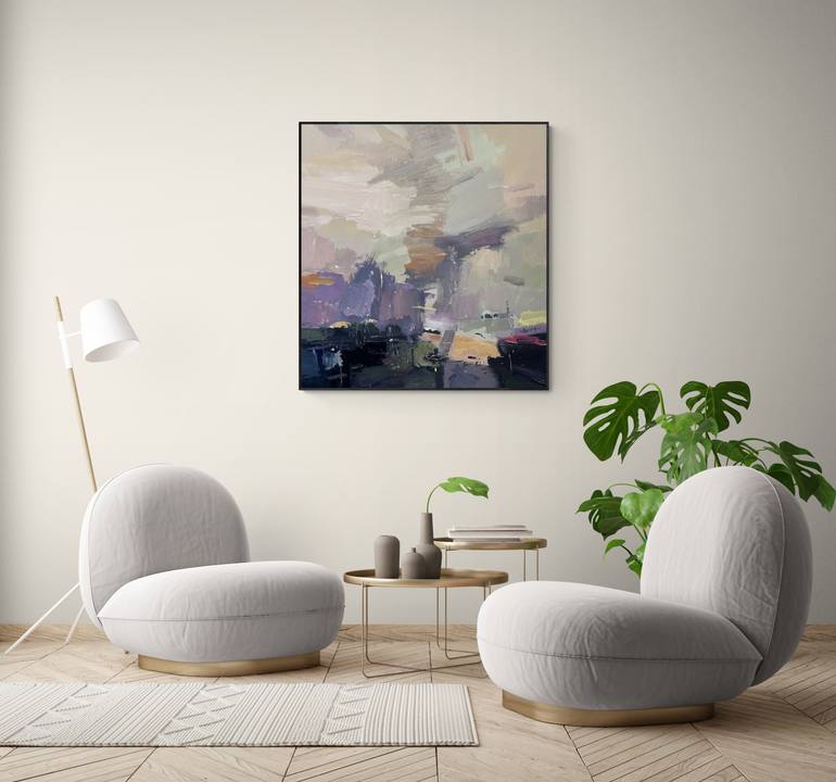 Original Abstract Expressionism Abstract Painting by Nazarii Medvid