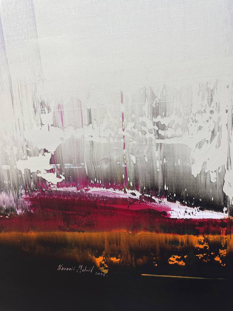Original Abstract Expressionism Abstract Painting by Nazarii Medvid