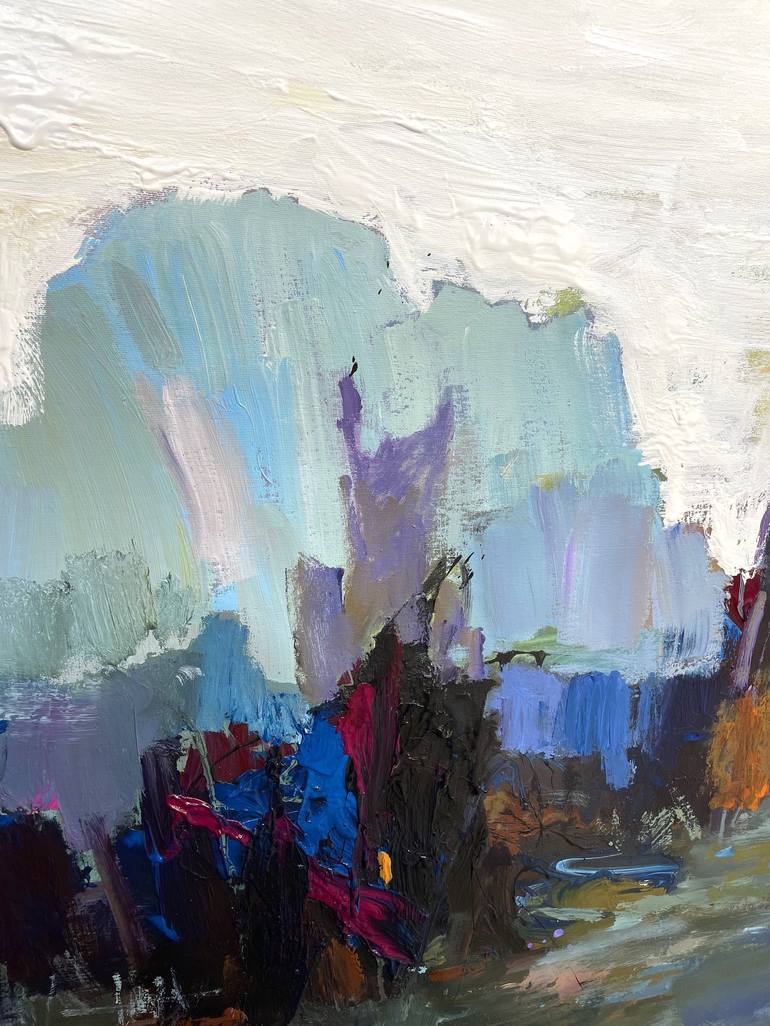 Original Abstract Landscape Painting by Nazarii Medvid