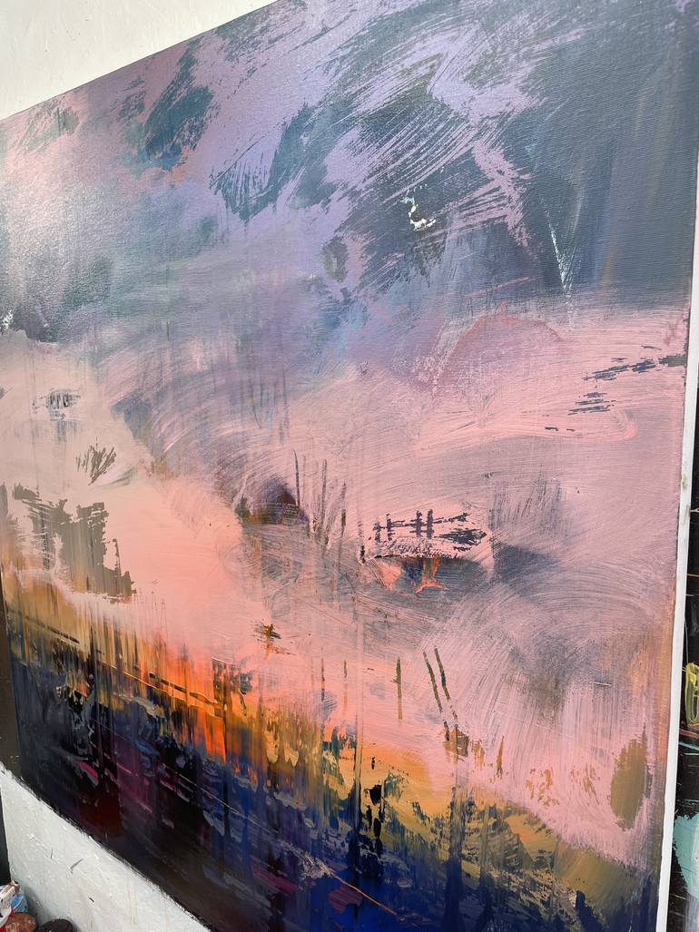 Original Abstract Expressionism Abstract Painting by Nazarii Medvid