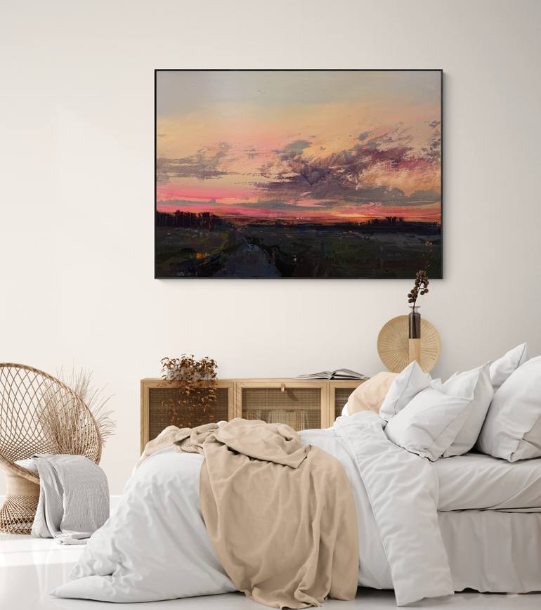 Original Abstract Landscape Painting by Nazarii Medvid