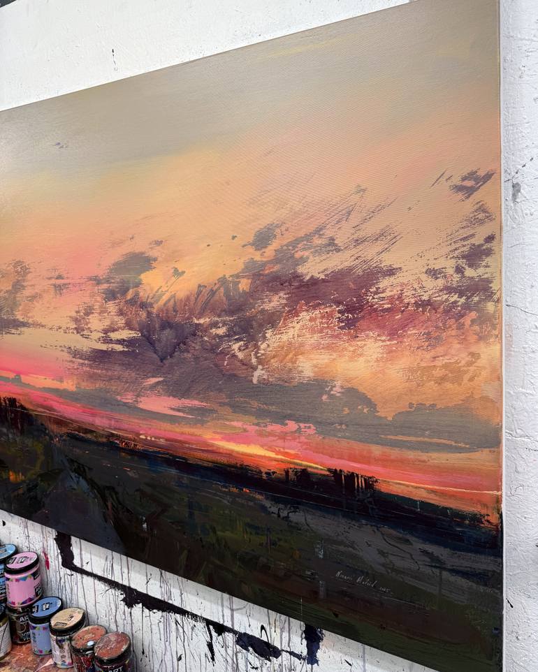 Original Abstract Landscape Painting by Nazarii Medvid