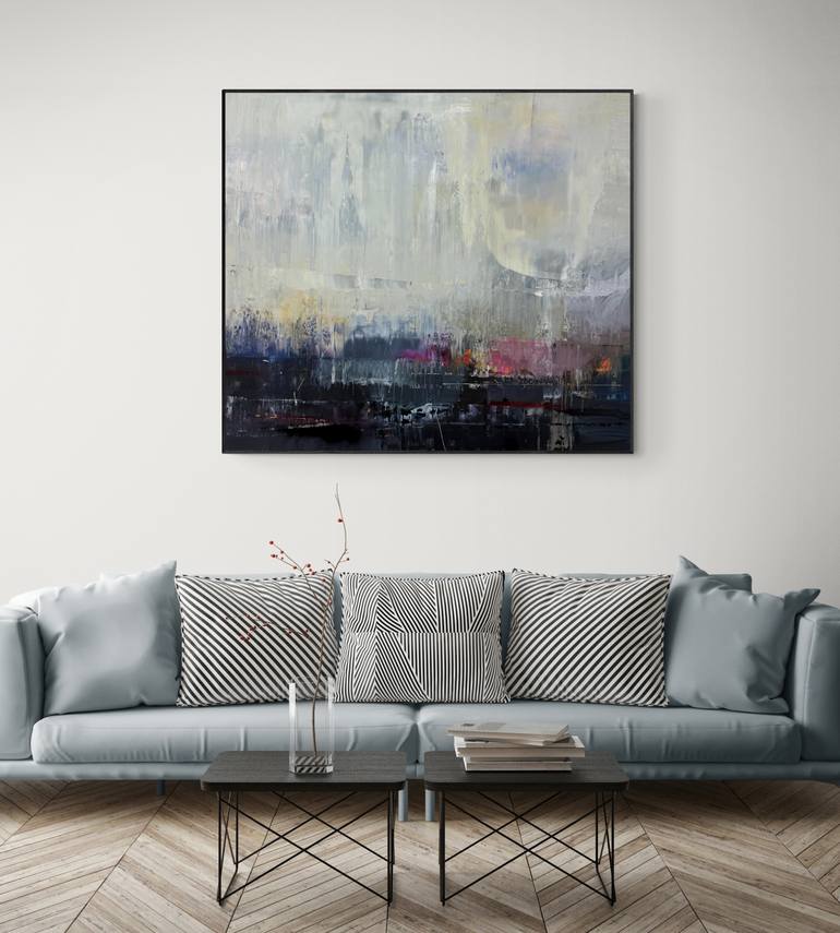 Original Abstract Expressionism Abstract Painting by Nazarii Medvid