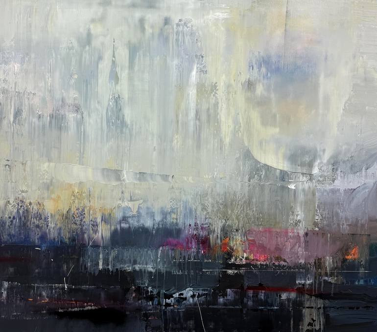 Original Abstract Expressionism Abstract Painting by Nazarii Medvid