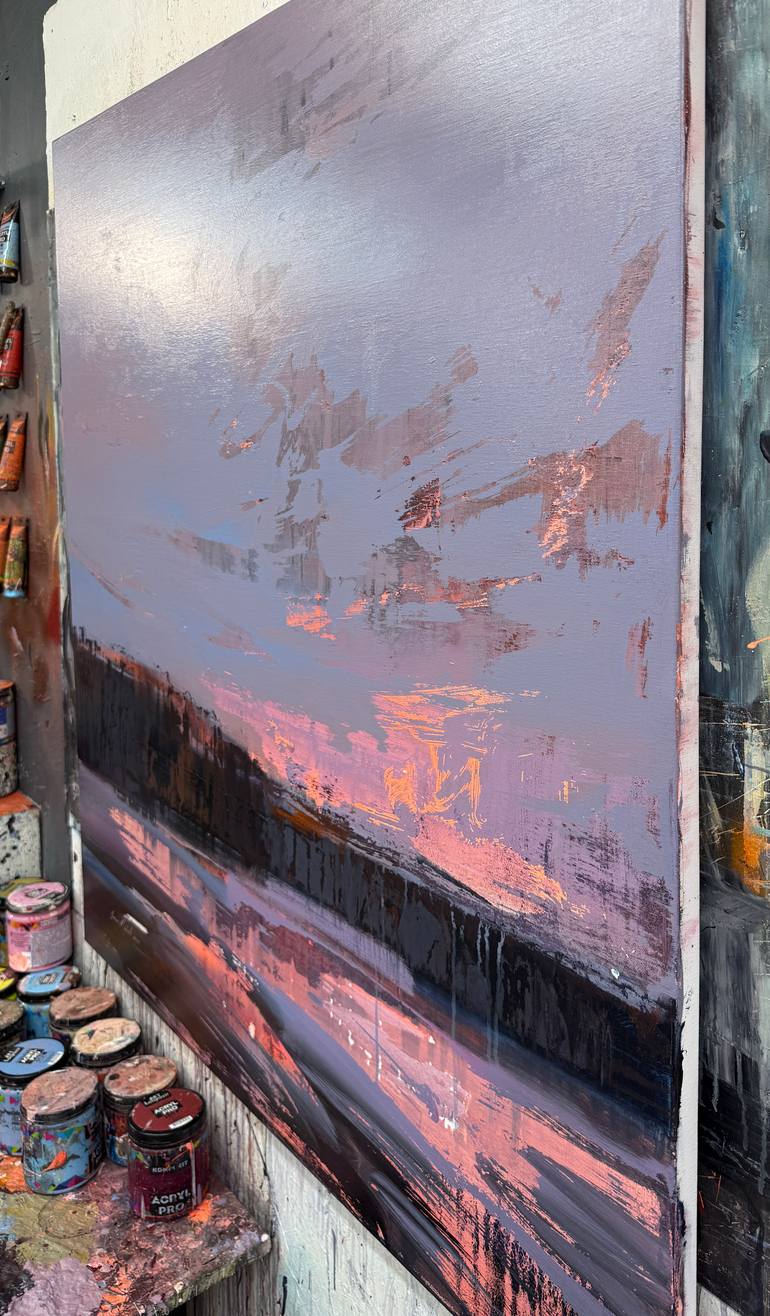 Original Abstract Landscape Painting by Nazarii Medvid