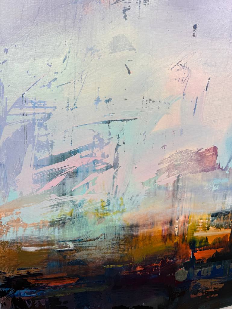 Original Abstract Expressionism Abstract Painting by Nazarii Medvid