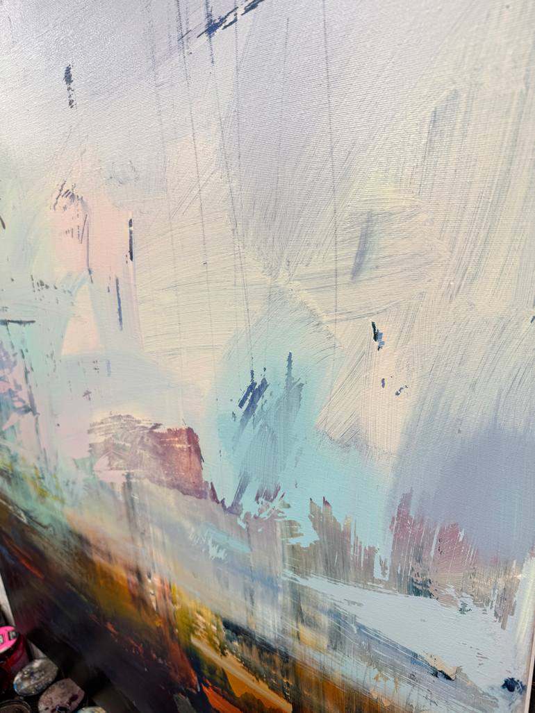 Original Abstract Expressionism Abstract Painting by Nazarii Medvid