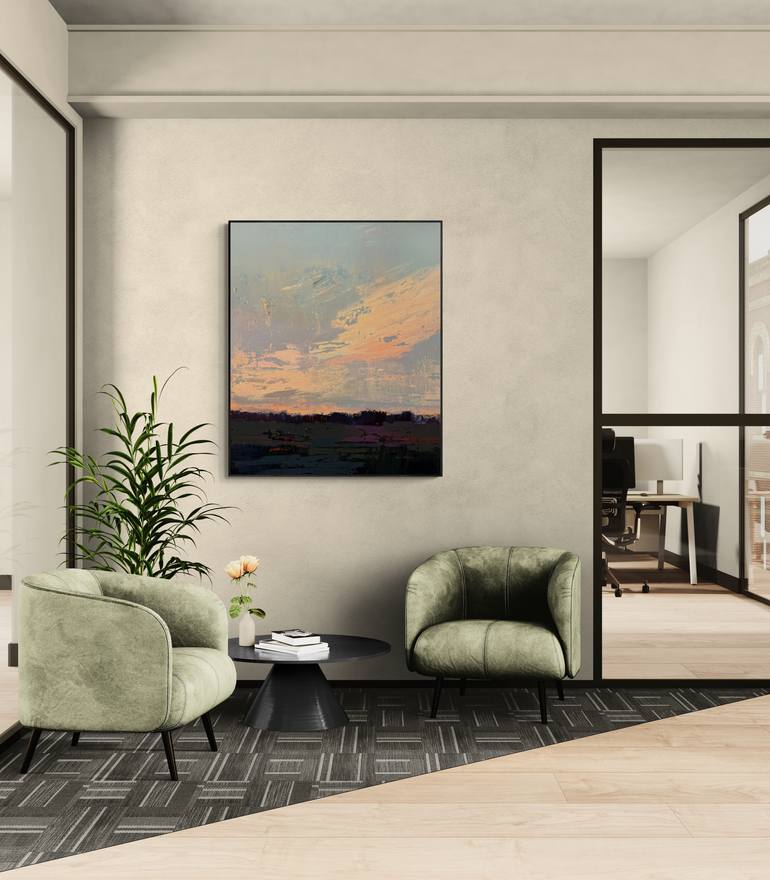 Original Abstract Landscape Painting by Nazarii Medvid