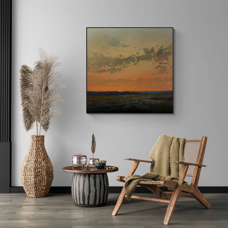 Original Abstract Landscape Painting by Nazarii Medvid