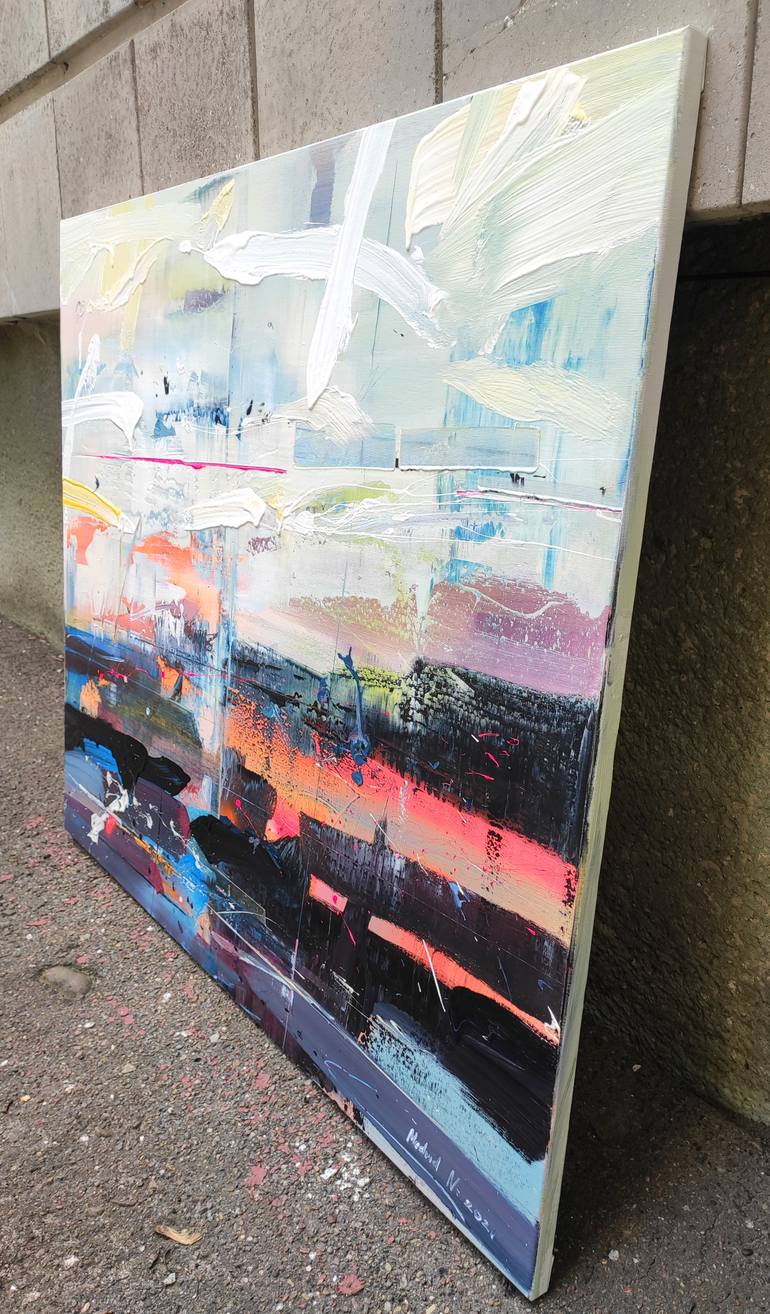Original Abstract Expressionism Abstract Painting by Nazarii Medvid
