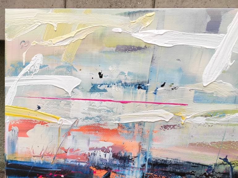 Original Abstract Expressionism Abstract Painting by Nazarii Medvid