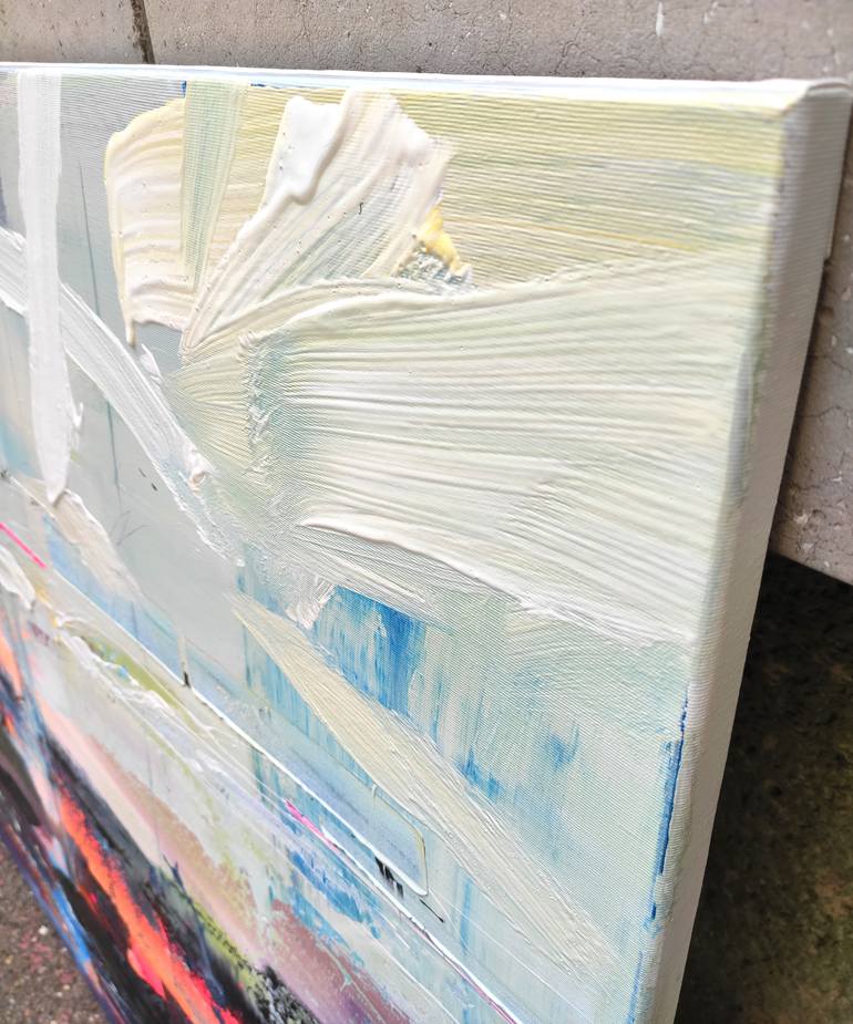 Original Abstract Expressionism Abstract Painting by Nazarii Medvid