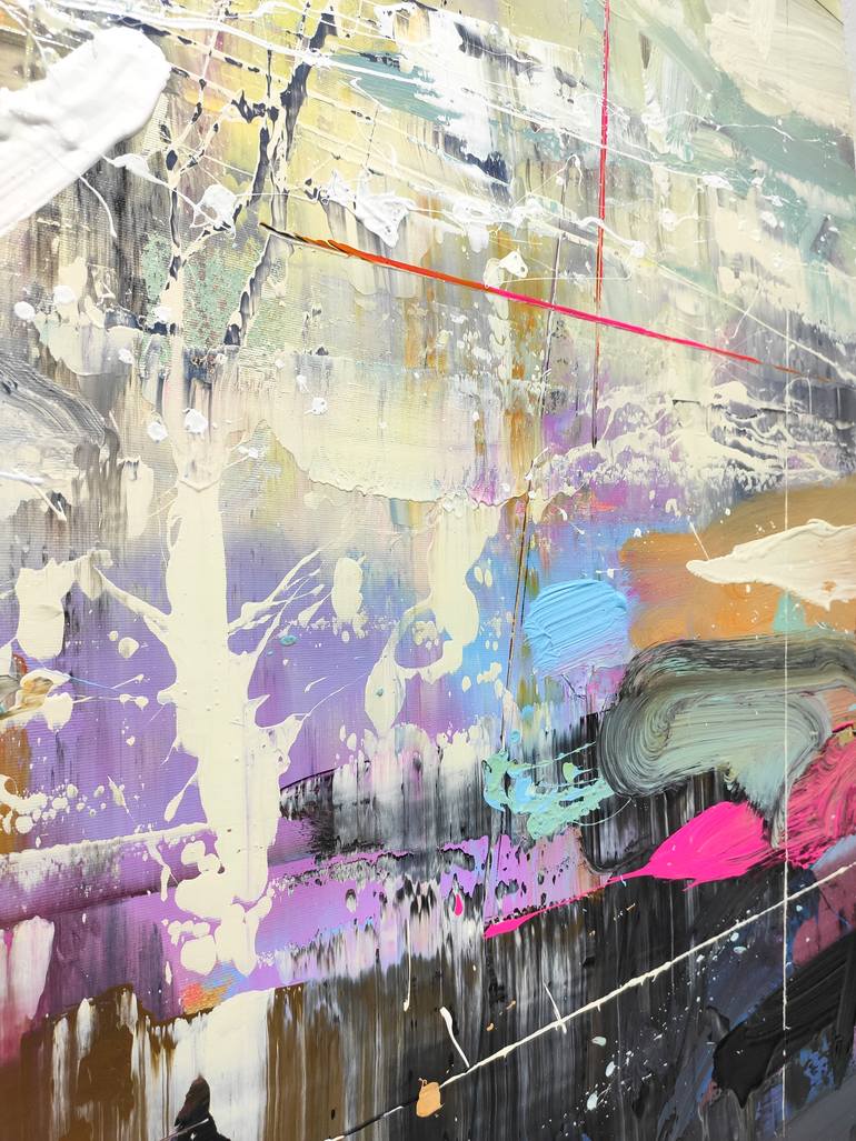 Original Abstract Expressionism Abstract Painting by Nazarii Medvid