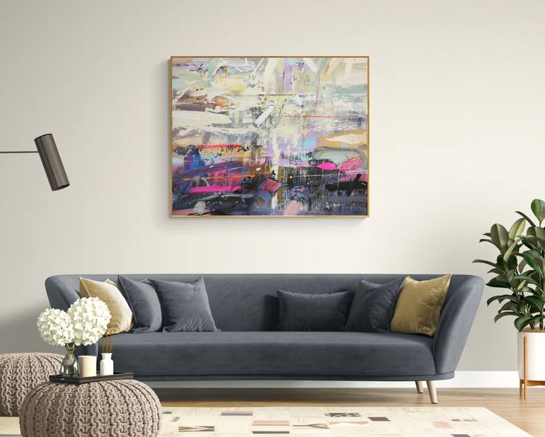 Original Abstract Expressionism Abstract Painting by Nazarii Medvid