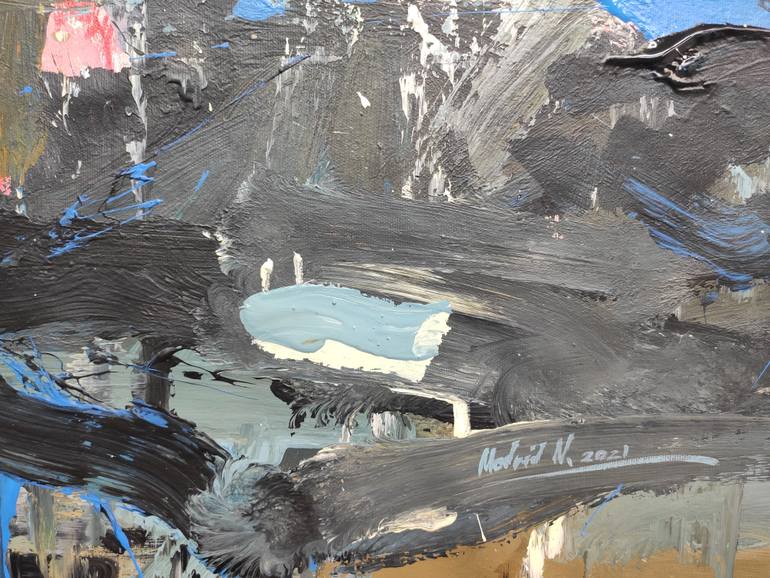 Original Abstract Landscape Painting by Nazarii Medvid