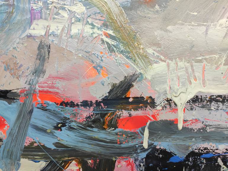 Original Abstract Landscape Painting by Nazarii Medvid